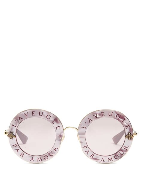 dior l aveugle par amour|GUCCI Metal L'Aveugle Par Amour Round Frame Sunglasses .